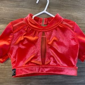 Kandi Kouture Red Dance Top Size CM Fits like 5/6